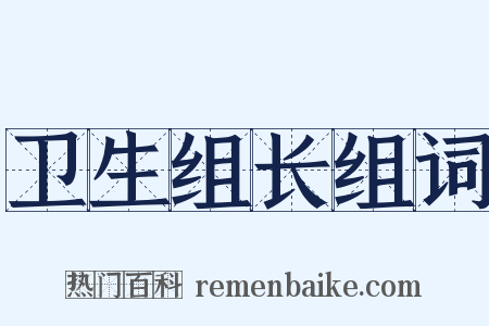 卫生组长组词是什么意思的图片